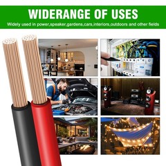14AWG Electrical Wire 100FT Red Black 2 Conductor Low Voltage Cable