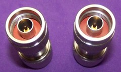 New Midwest Microwave Precision M-M N adapter RLoss=26dB@18GHz,31dB@ 8G,34dB@ 4G