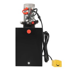 20 Quart Double Acting Hydraulic Pump DC 12V Dump Trailer Power Unit Pack 16Mpa