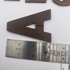 Wood Type MDF Vintage Mix / Approx 35 Pcs Alphabet Numbers 3″ size w/box Vintage