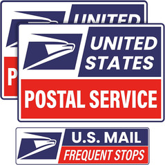 (3 Pack) Reflective U.S. Mail Delivery Magnetic Signs for Rural Carrier – 2 Larg