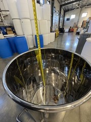 55 Gallon Stainless Steel Drum Sanitary Seamless Open Top with Lid and Handles
