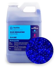 Dry & [3.6 LBS] Blue Indicating Silica Gel Beads Desiccants 3.6 LBS