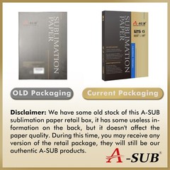 125g A-SUB Sublimation Paper 13×19 110 Sheets for Inkjet Heat Transfer