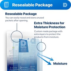 30 Gram Dry and Dry Silica Gel Packets Desiccant Dehumidifiers 10 Pack