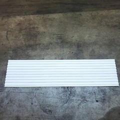 Rigid PVC Plastic 48″ W x 6″ H Linking Slatwall Panel Sheets WHITE – BRAND NEW!