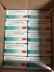 size LARGE case 1000 Vinyl Disposable Medical-EXAM Gloves NO-latex Powder-Free