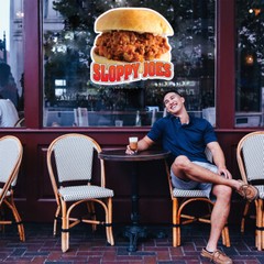 Food Truck Decals Sloppy Joes Restaurant & Food Concession Concession Sign Brown