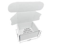 4x3x2 Inches White Corrugated Cardboard Shipping Boxes Small Mailer Boxes for Bu
