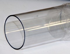Clear acrylic Plastic Plexiglass Pipe tube 3″ 89 mm fits 3″ PVC fittings 1 foot
