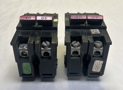 FEDERAL PACIFIC,NA240,CIRCUIT BREAKER 40A 120/240V 2P LOT OF 2