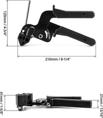 Cable Tie Gun, Stainless Steel Zip Tie Tightener Wrap Tool, Self-locking Meta…
