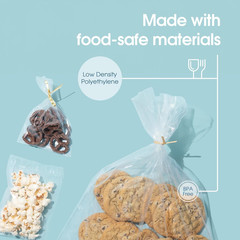 8″ X 10″ Open-End Flat Poly Bags (1000 Count) – 2 Mil Clear Plastic Bags for Pac
