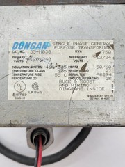 DonGan 35-M030 Transformer Single Phase 120/240V KVA 750 Temperature Class 105