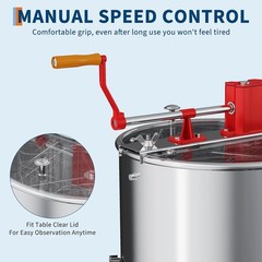 Manual Honey Extractor Machine 4/8 Frame Stainless Steel Honeycomb Spinner Tank