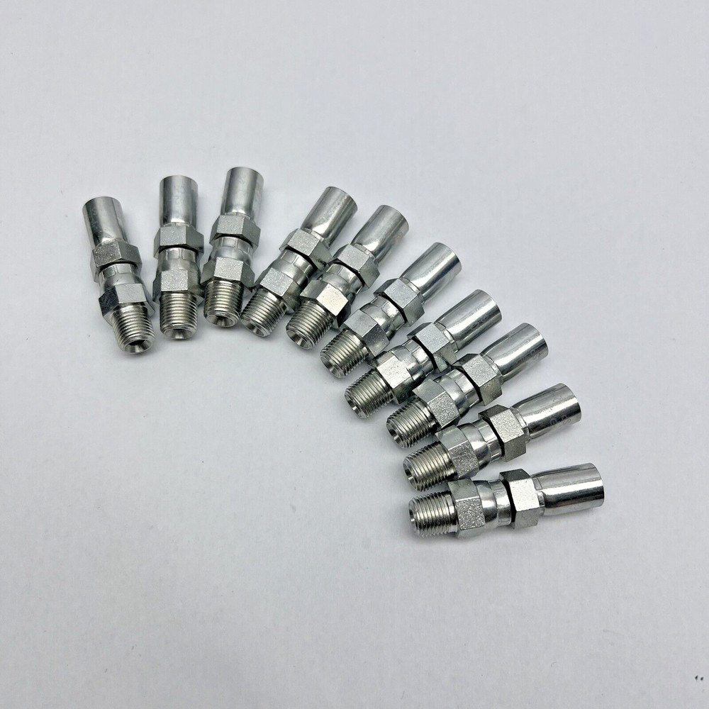 LOT OF 10 PERMANENT FITTING 113CY-2-2 CY SERIES FOR PARFLEX HOSE