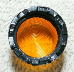 13 AMBER LENS FLUTED FOR LEDTRONICS LAMPHOLDER RPNL-10.20-044A