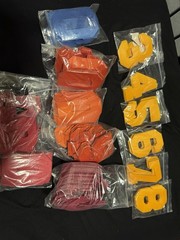 HUGE LOT VINYL & TWILL SPORTS 4″ NUMBERS 4500+ Heat Transfer Press Multi Color