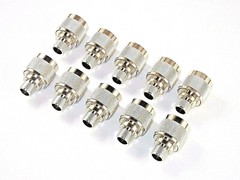 10pcs RF Coax Connector N Type Male Crimp LMR400 Nickel Plating Gold Captive Pin