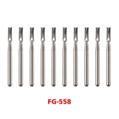 Dental FG #558 Straight Fissure Crosscut Carbide Burs 100Pk