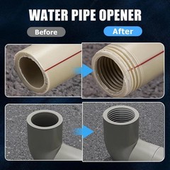 Integrated Pipe Threading Tool, 1/2“ And 3/4” Drill Compatible Dual-Function Pvc