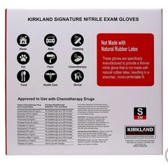 Kirkland Signature Nitrile Exam Powder-Free Exam Gloves – Small – 400 Count