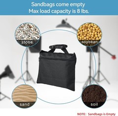 2 Packs Sandbags, Heavy Duty Sand Bags, Sand Bags Heavy Duty with Zipper and …