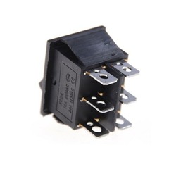 2x On/Off/On 6-Pin DPDT Rocker Switch 3-Position Rating 15A 250V/20A 125V AC DC