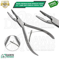 Micro Friedman Bone Rongeur Curved 5.5″ 1.3mm Jaws Surgical Dental Tool German G