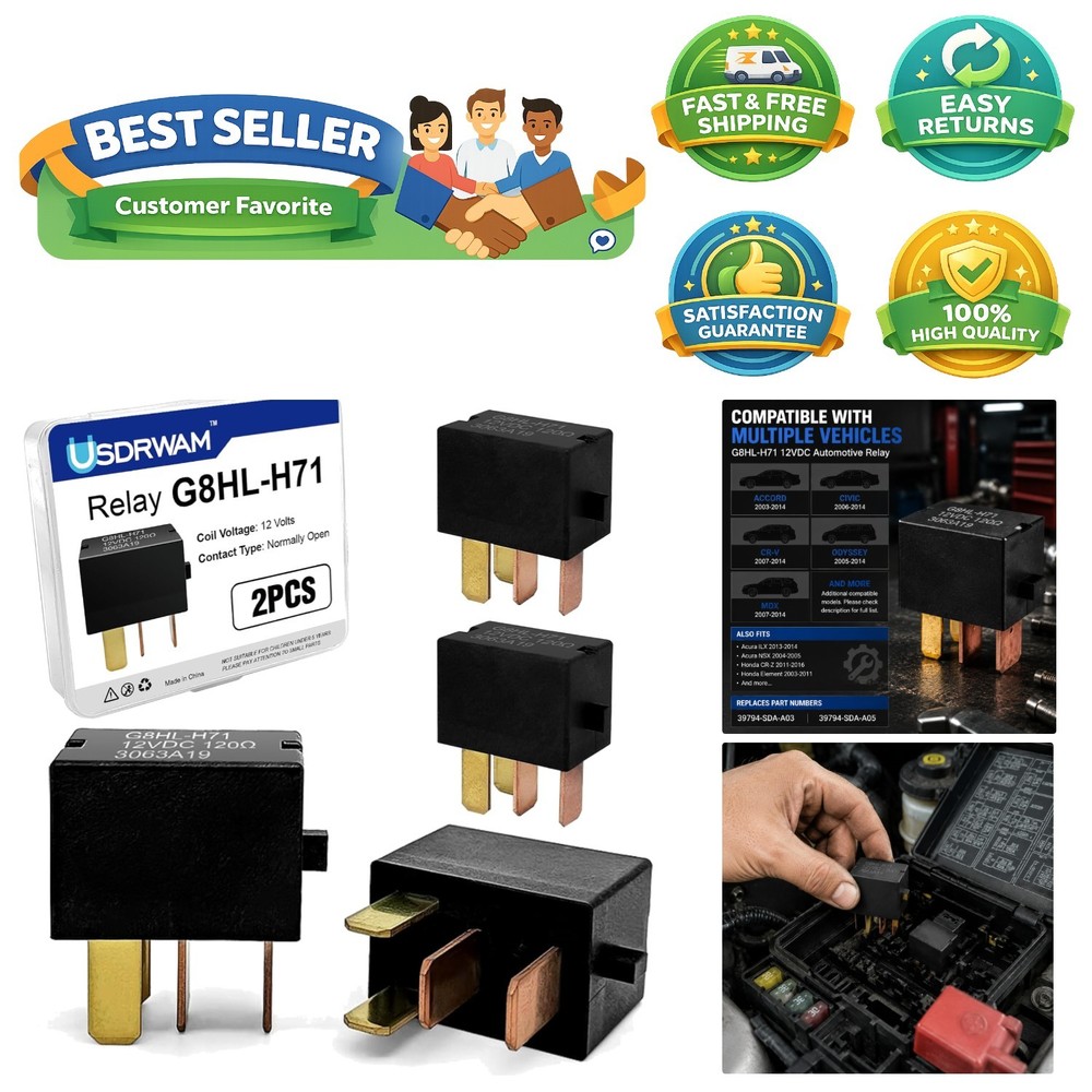 High-Performance 2PCS G8HL-H71 Relay – 12VDC, 30A for Multiple Vehicle Models
