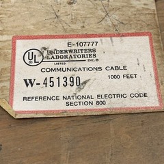 (900FT) 24AWG 4-Pair Solid CMP Unshielded Communication Cable IBM Type III