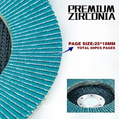 Sali 10 Pack Zirconia Flap Disc 40 Grit 7″ x 7/8-Inch Sanding Green