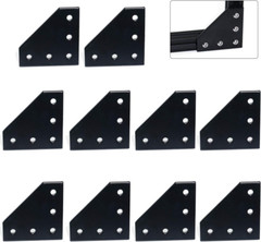 10Pcs 2020 Corner Bracket Plate Anodised L Shape 5 Hole 90 Degree outside Joinin