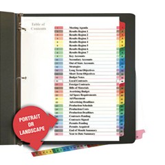 12 Sets Universal Table of Contents Dividers 31 Tab 3 Hole Punched Letter Size