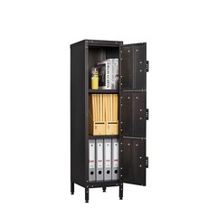 Metal Storage Cabinet Retro Style for Club Home Storage Lockers with 3/4/6 Doors