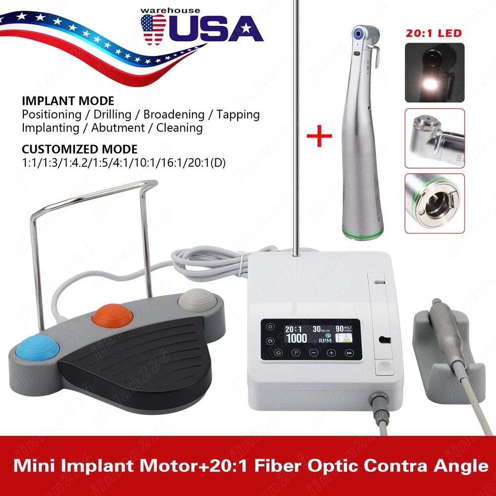 Dental Brushless Implant Motor Surgical Implant System 20:1 Reduction Handpiece