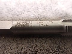 Irwin Hanson 1742ZR M12-1.25mm 4 Flute Straight Plug Tap (BN388)