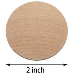 2 Inch Natural Wood Slices Unfinished Round Coins for DIY 2 inch, wood