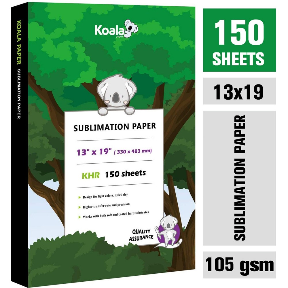 Koala Sublimation Paper 13×19 150 Sheet for Inkjet Heat Transfer Cotton Poly Mug