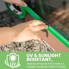 Green Painters Tape Multi-Surface Masking Tape 6Rolls Indoor and Outdoor Use