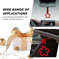 Sakura Shaped Car Handle Rings, Cherry Blossom Drift Charm Hand Str Color: Red