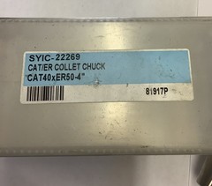 SYIC- 22269 CAT40 X ER50-4” Collet Chuck,(No Pull Plug)4051-28