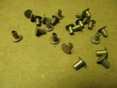 9/64″ x 1/4″ Semi Tubular Steel Rivets Tin Plated 100 Pcs. U.S.A. #1161