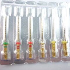 6pc Endodontic Dental Endo NITI Files X3-Pro Gold Taper Root Canal Rotary Files