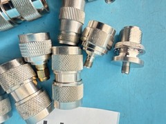 Lot of 29 Mixed RF Coaxial Connectors & Adapters Type N BNC SMA Panel Mount T Us