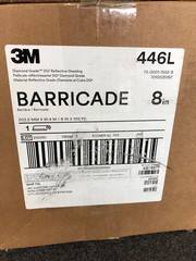 3M 446L Diamond Grade DG3 Pre-Striped Barricade Sheeting 8″ x 100 Yards *