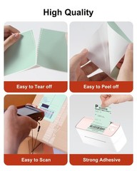 4×6 Thermal Labels for Shipping Label Printer – 500PCS Green Mailing Labels -…