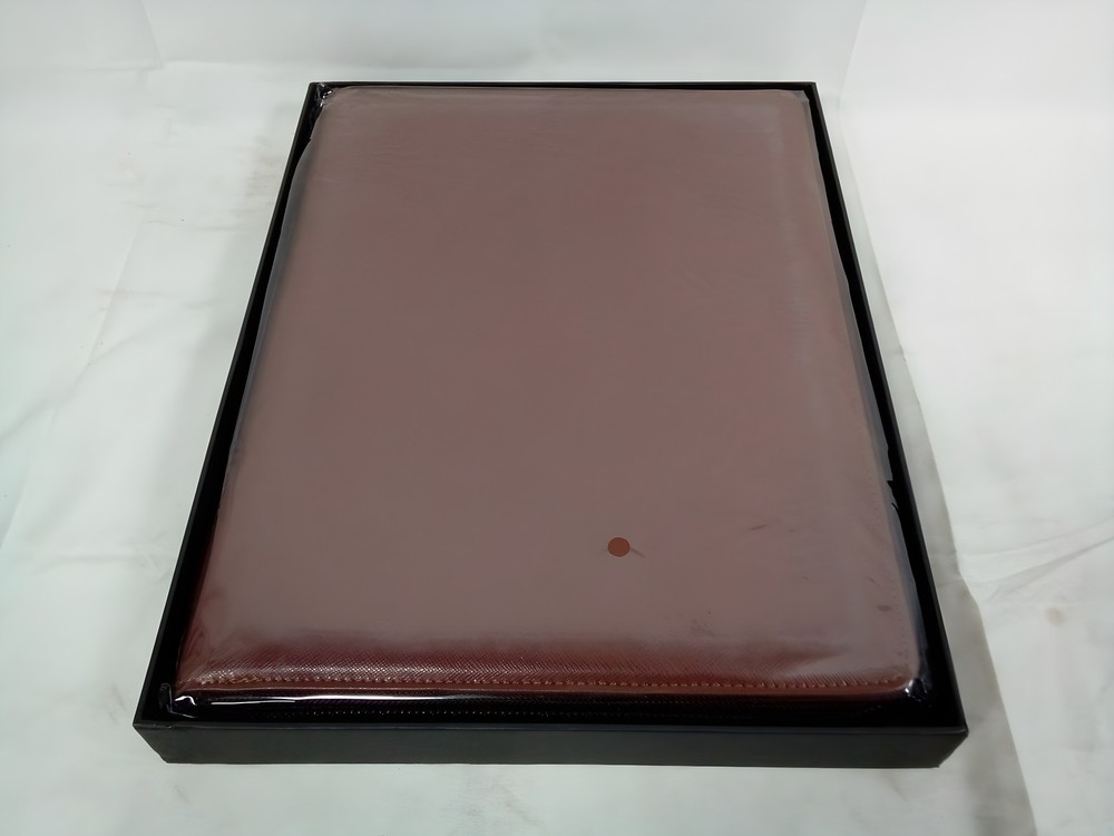 Gallaway Leather Zippered Padfolio A4 Dark Brown