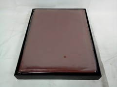 Gallaway Leather Zippered Padfolio A4 Dark Brown