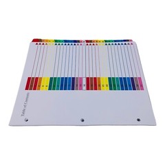12 Sets Universal Table of Contents Dividers 31 Tab 3 Hole Punched Letter Size
